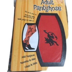 Red Adult goth Pantyhose